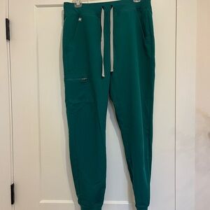 Figs Zamora hunter green joggers